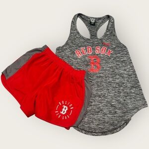Victoria’s Secret Pink Small MLB Boston Red Sox Tank Top Shorts Bundle